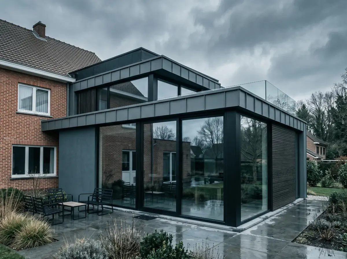 Toiture plate refaite en roofing, Rixensart