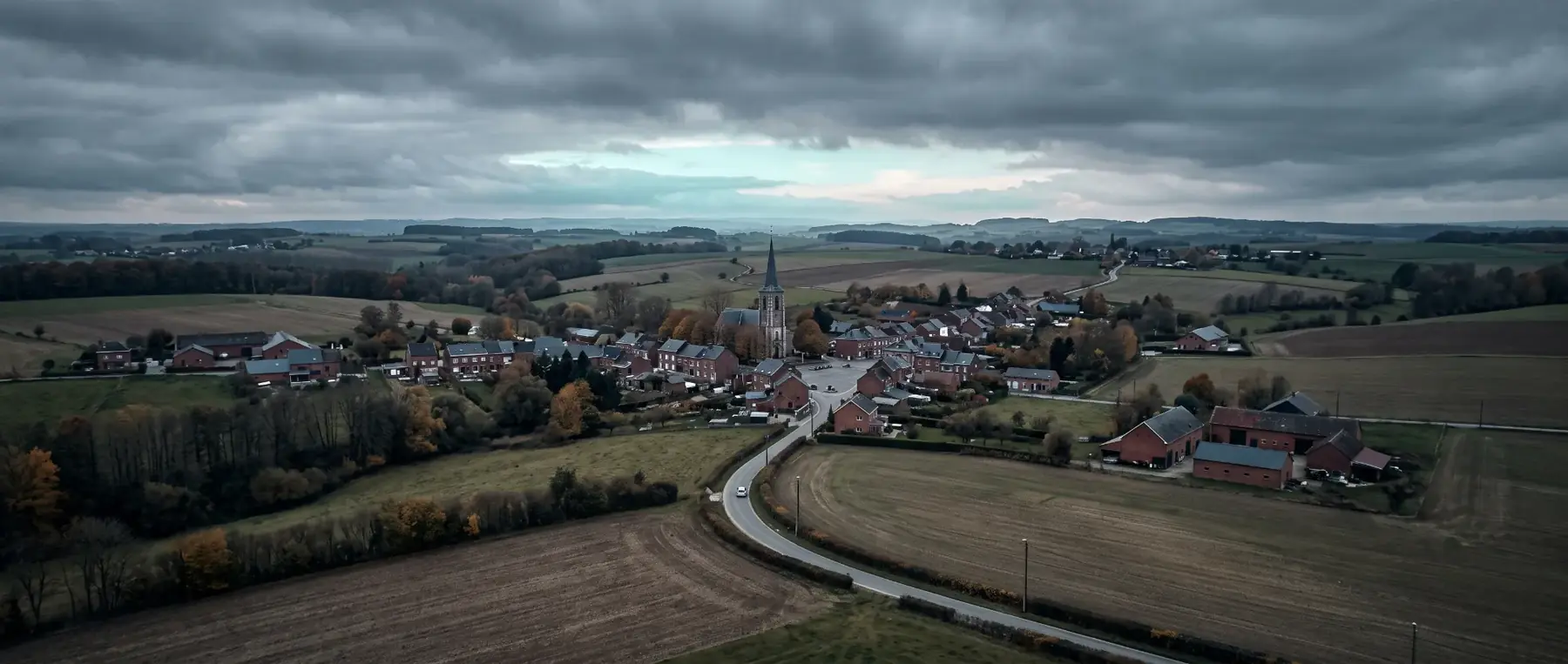 Le plateau du Brabant wallon vu du ciel